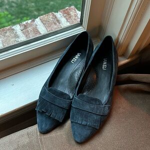 Suede blue flats